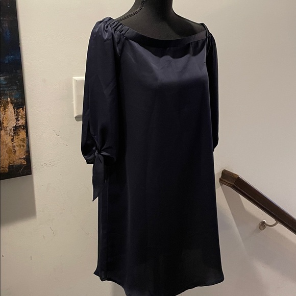 Pink Owl Apparel Mini Dress Coquette Style Size L Navy Easywear Lightweight - Picture 10 of 14